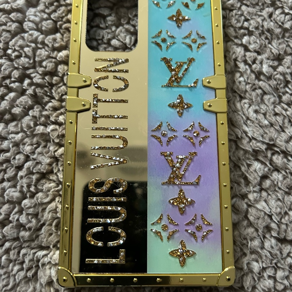 Louis Vuitton Gold and Iridescent Phone Cover for Note 8 Android